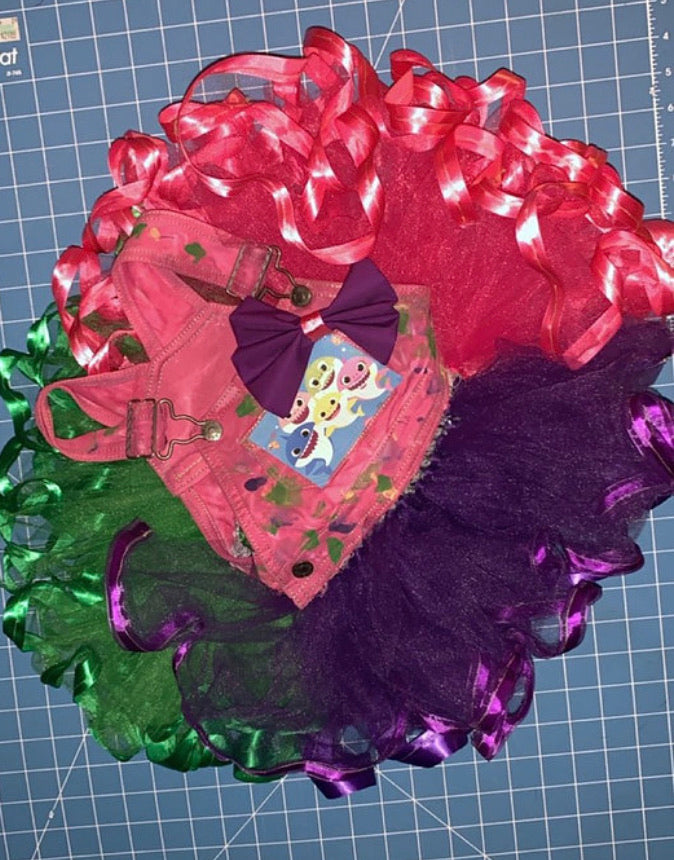 Overall Ribbon Trim Tutu
