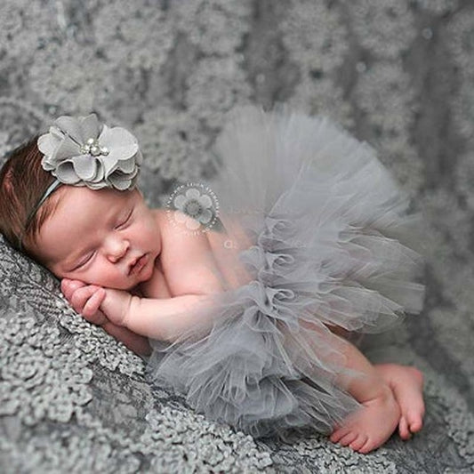 Grey Newborn Tutu Set